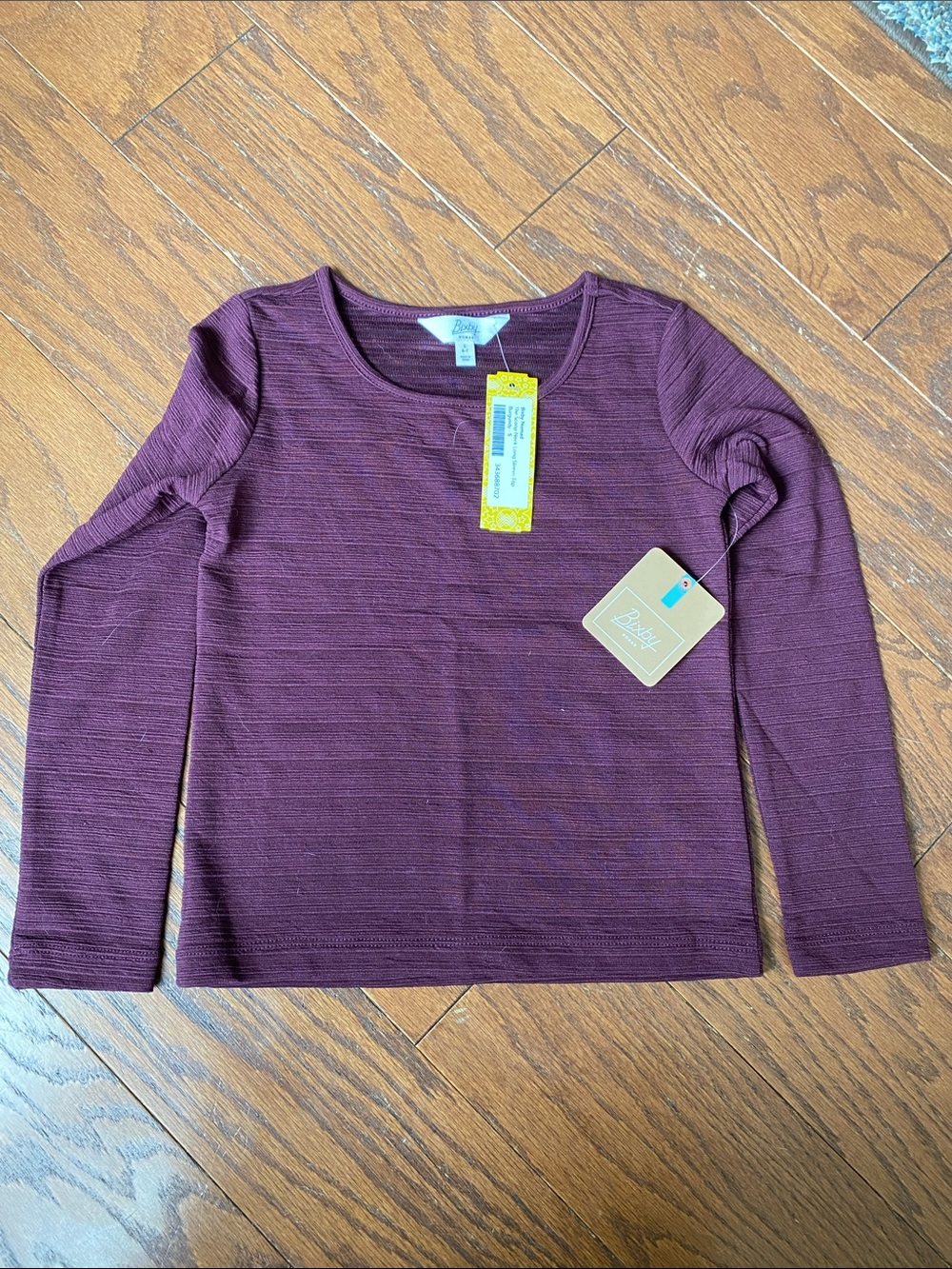 Riley Kids Long Sleeve Ribbed Top - Plum